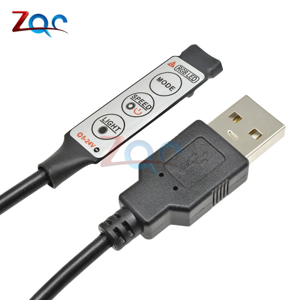 Bộ Điều Khiển Đèn LED Dây DC 5V 12V RGB USB IR RF 3 / 17 / 24 Phím Cho RGB SMD 3528 5050