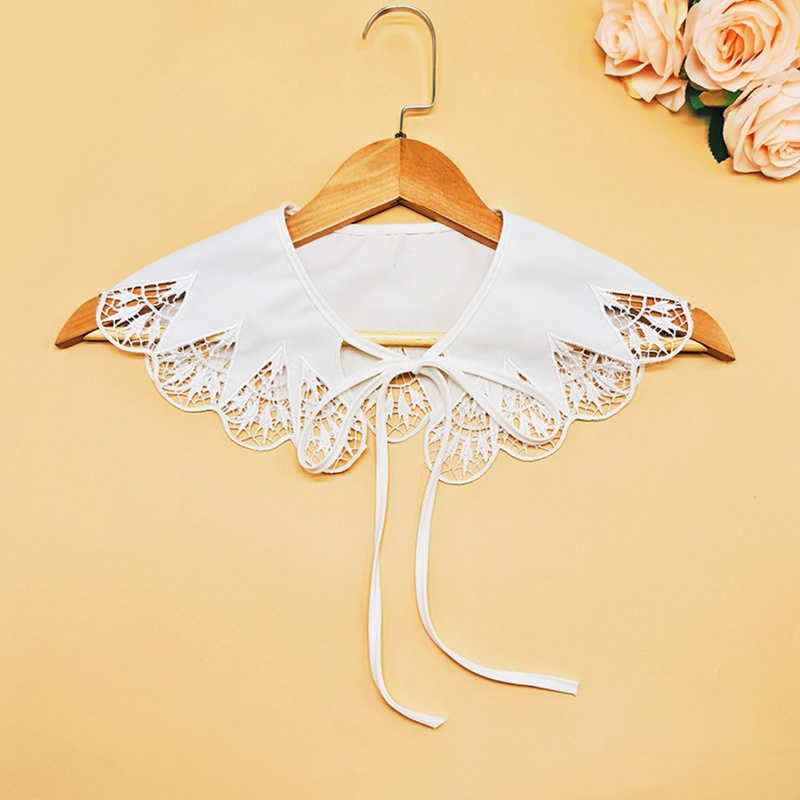 Cổ Áo Giả Quấn Vai Thêu Họa Tiết Có Thể Tháo Rời