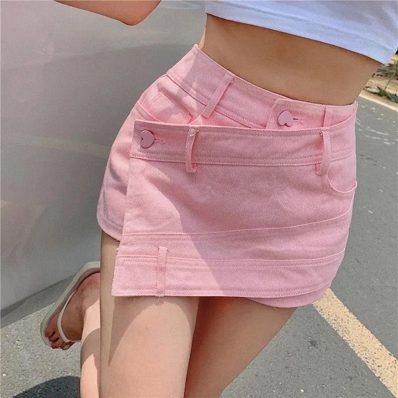 Quần Short Denim Lưng Cao Dáng Ôm Phong Cách Mới Mùa Hè Dễ Phối Đồ Cho Nữ