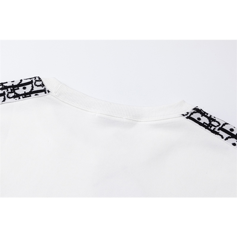 D &amp; OR Advanced Áo Sweater Dệt Kim Jacquard Cổ Tròn Ghép Nối Đơn Giản Đa Năng Cho Cặp Đôi