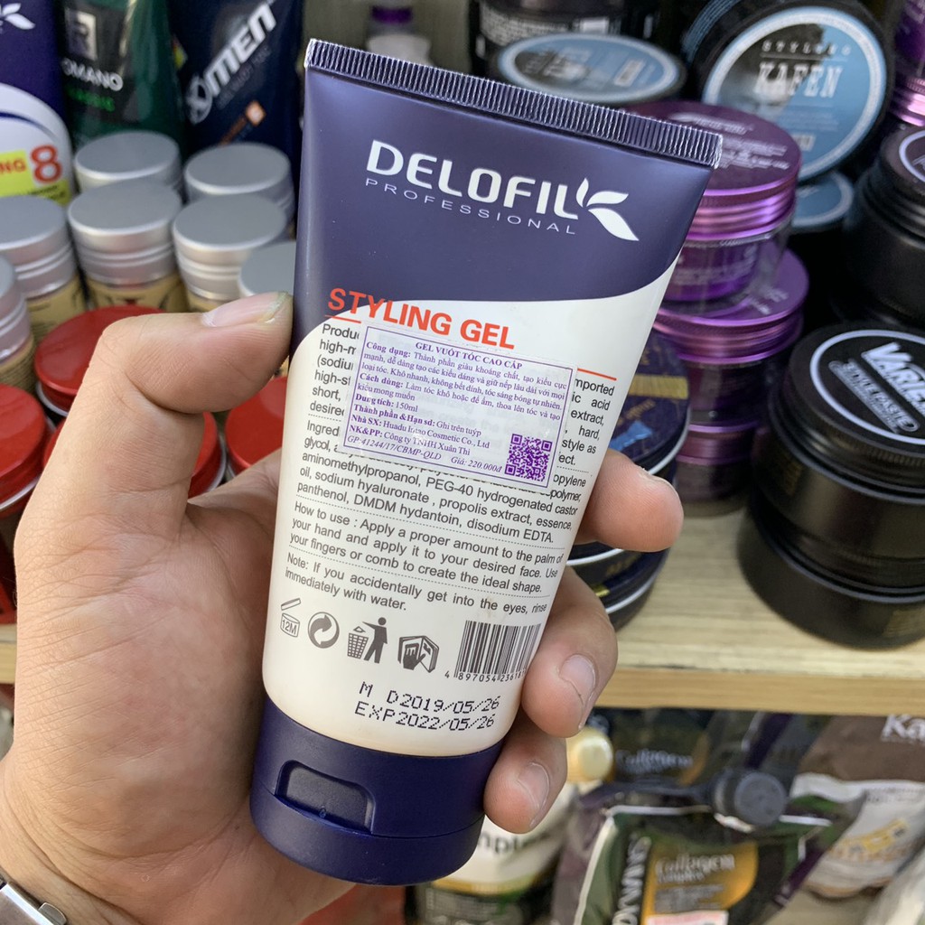 Gel vuốt tóc cao cấp Delofil Styling Gel 150ml