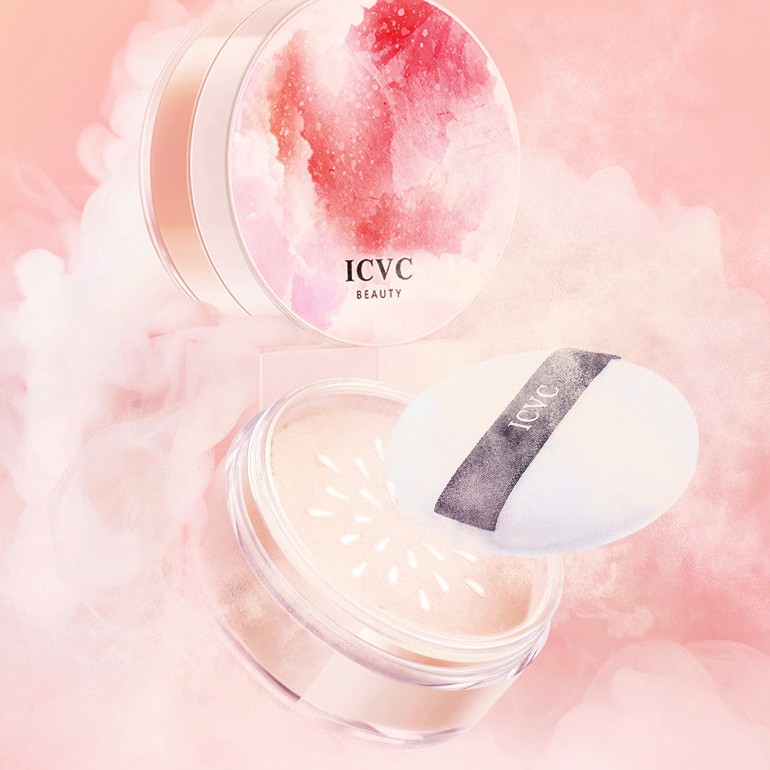 ☘️ Bột Phấn Phủ MÂY HỒNG ICVC 5208 nội địa auth mịn da mỏng nhẹ che phủ tốt lâu trôi makeup powder
