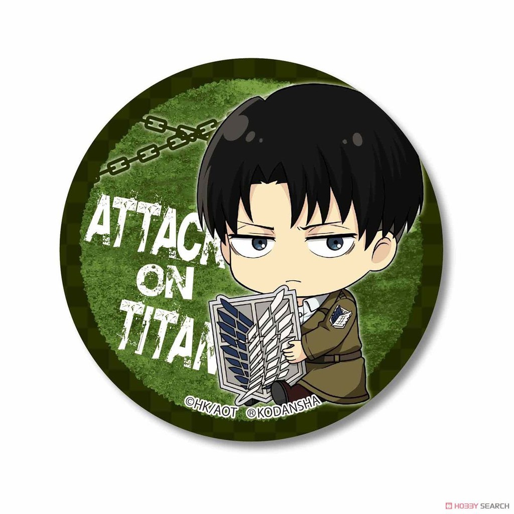 ( 1 chiếc ) Huy hiệu cài áo in hình ATTACK ON TITAN ver CẦM ĐỒ phụ kiện anime chibi xinh xắn