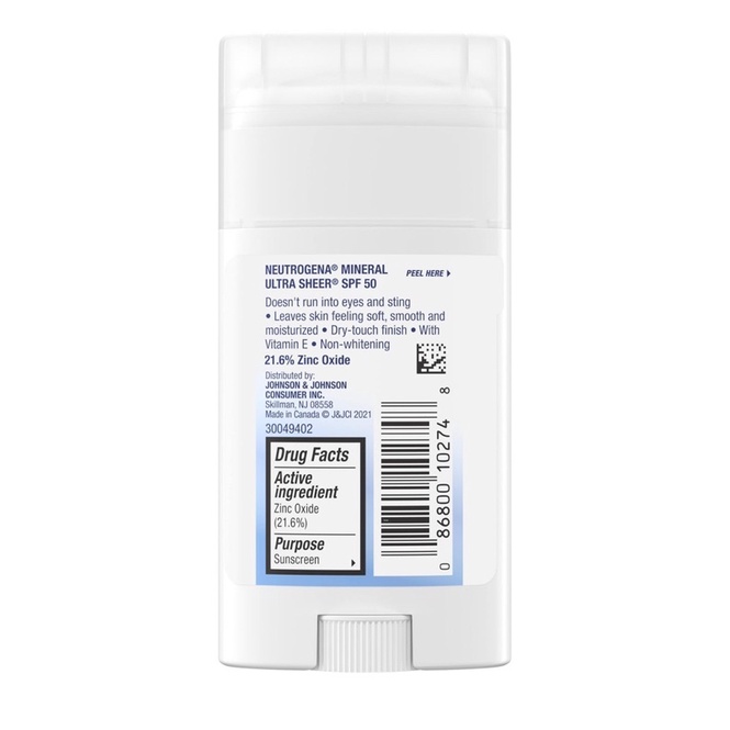 Sáp Chống Nắng Cho Mặt Và Toàn Thân Dạng Lăn Neutrogena Ultra Sheer Mineral Face & Body Stick Sunscreen SPF50 42g