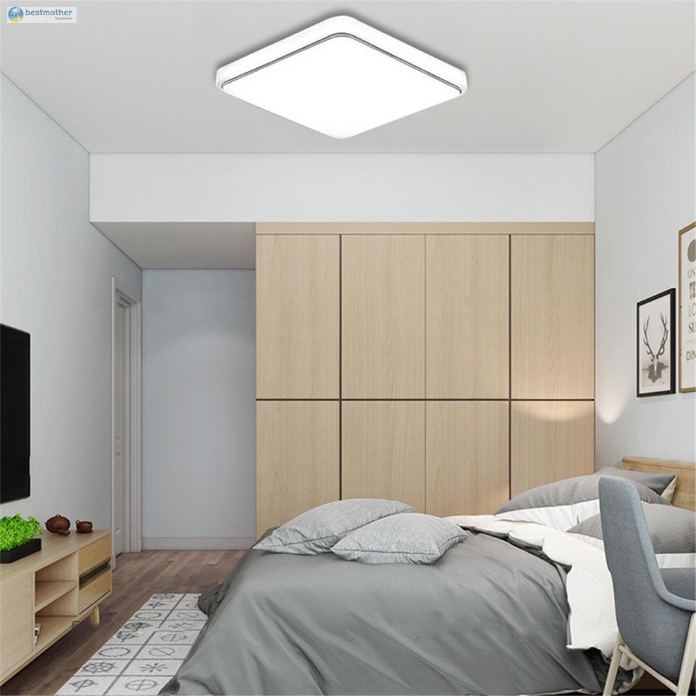（Chỉ bóng đèn ）Chụp đèn LED gắn trần nhà hình vuông thiết kế hiện đại cho phòng ngủ/phòng bếp/phòng khách