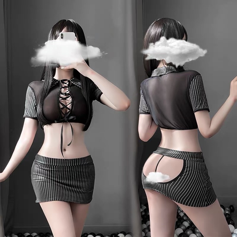 Cosplay Thư Kí Gợi Cảm - Váy Khoét Sau Lạ Mắt Quyến Rũ FM6965 - Đầm Hoá Trang Sexy