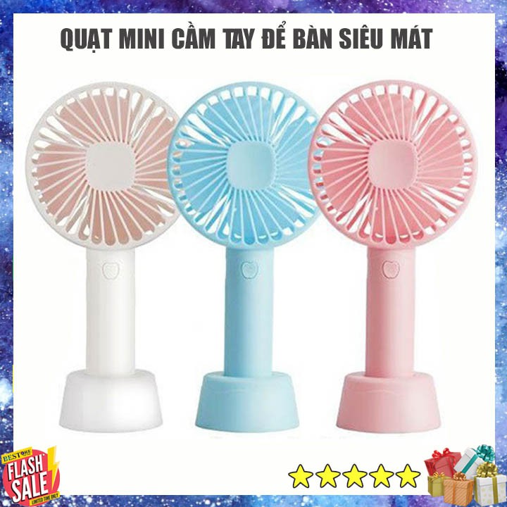 Quạt Mini Cầm Tay Để Bàn Fan SS2 Sạc Điện rất Tiện Lợi