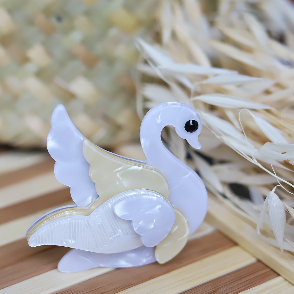 KIDSBOWS Ghim Cài Áo Hình Thiên Nga Bằng Acrylic Cho Nữ