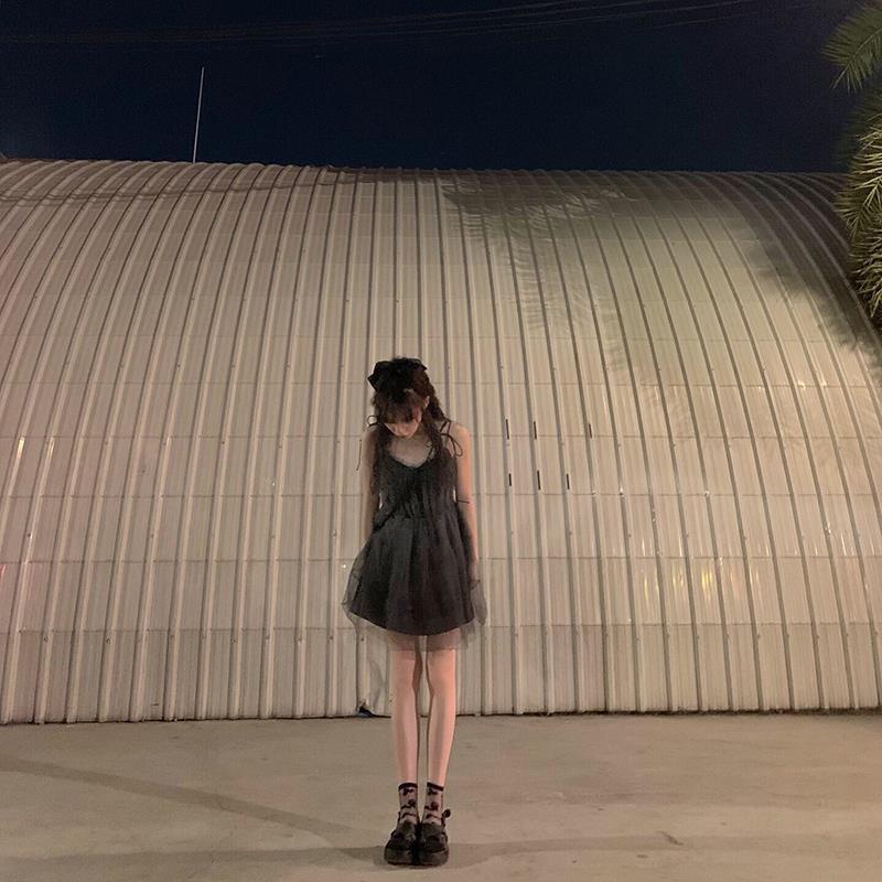 COZOK Đầm Thời Trang Phối Lưới Đáng Yêu Cá Tính Cho Nữ