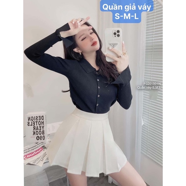 Quần váy xòe xếp ly