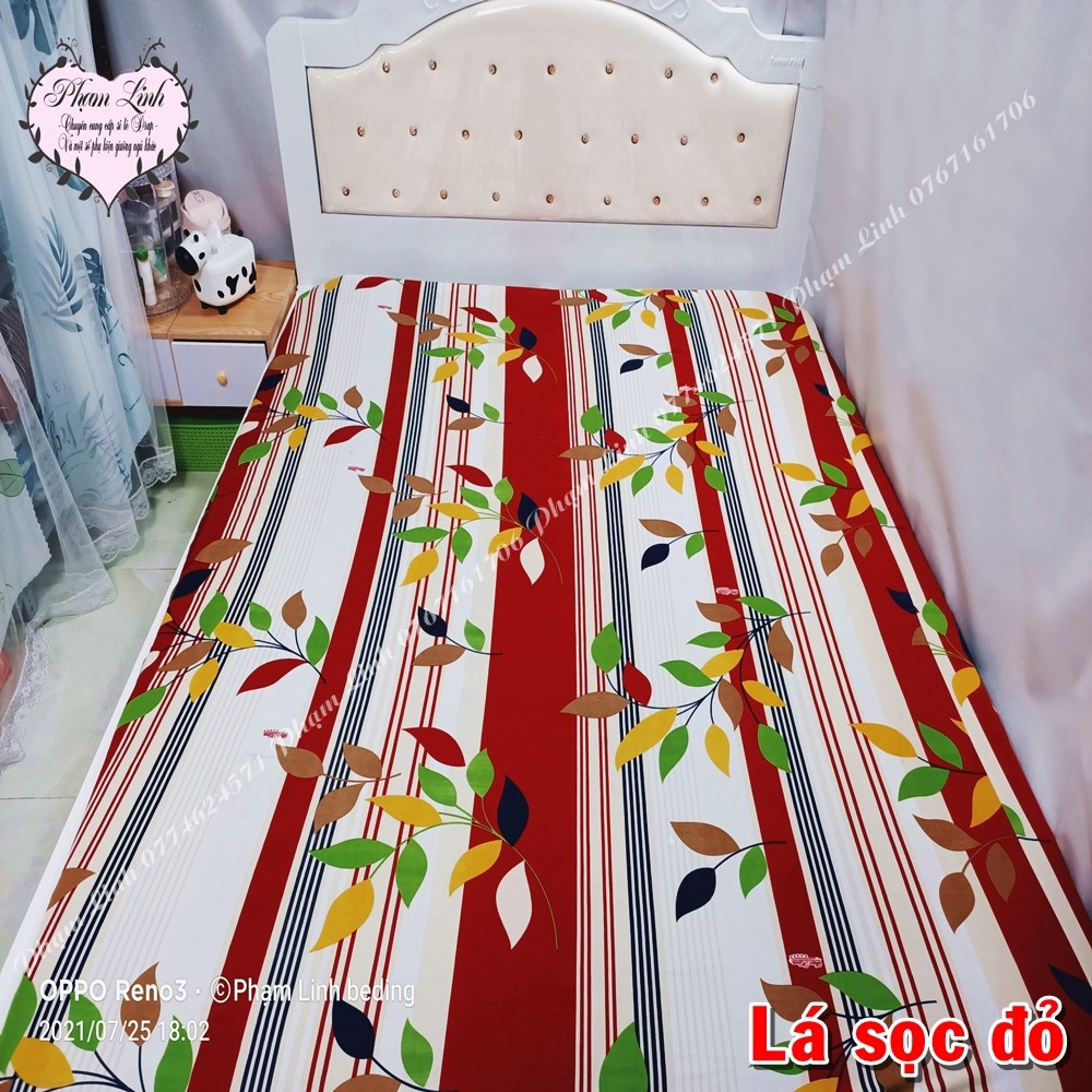 [1m4*2m*5-15cm] Drap-Ga trải giường bo chun vải thun 3D Hàn Quốc sợi polyester size 1m4 2 tấc Chỉ 1 drap