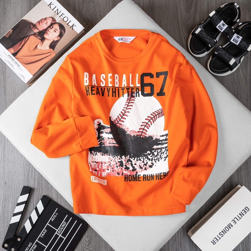 Áo thun cotton bé trai size đại 20-55kg Janeshop mẫu áo thun dài tay mới cho bé trai,mát mịn