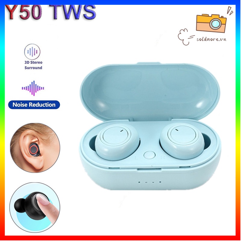 Tai nghe không dây Y50 TWS Có Hộp Sạc Cho Điện Thoại Thông Minh
