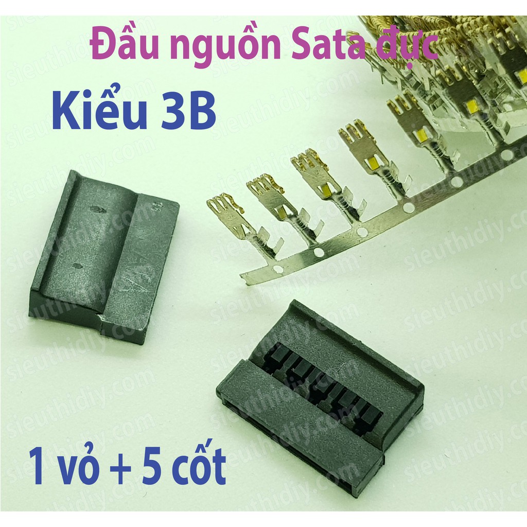 Đầu nguồn SATA đực/cái cho nguồn máy tính