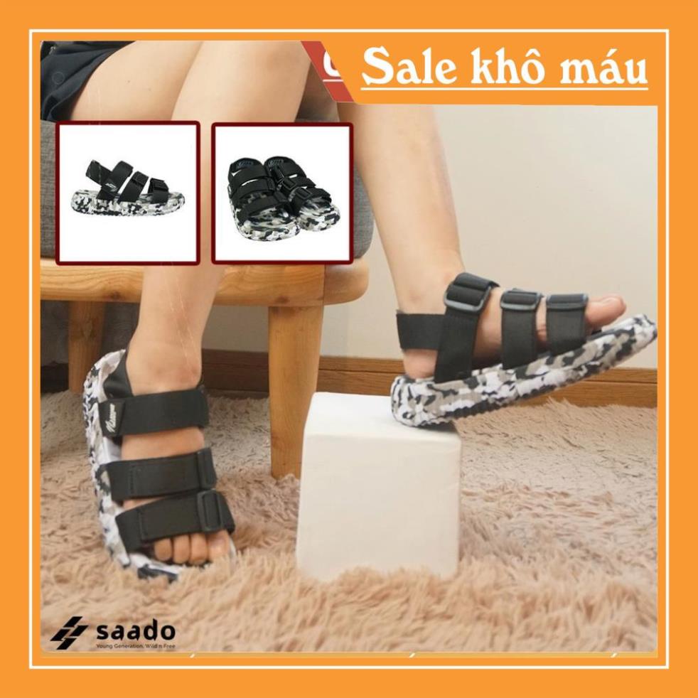 Sandal SAADO BEAST BE05 đen mix, đế yz thời trang nam nữ -new221