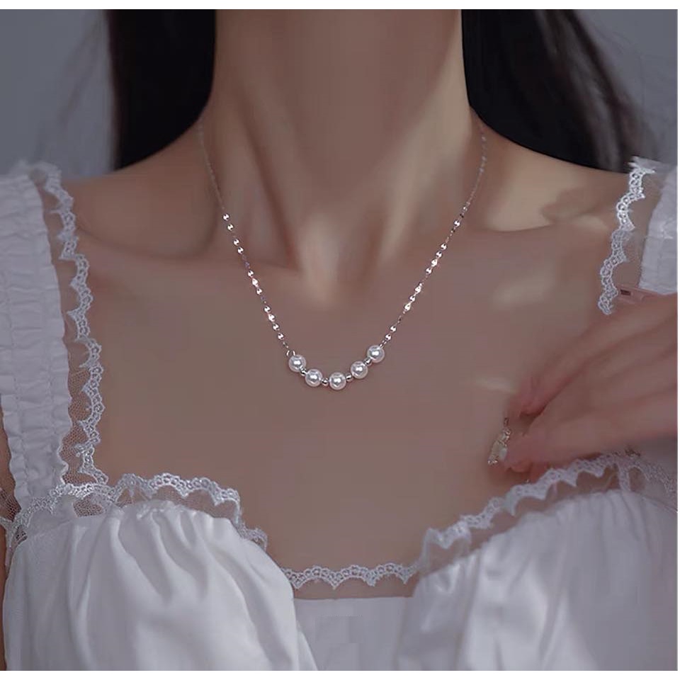 Dây chuyền nữ - dây chuyền nữ bạc ta - kết hợp trai - Thanh bạc