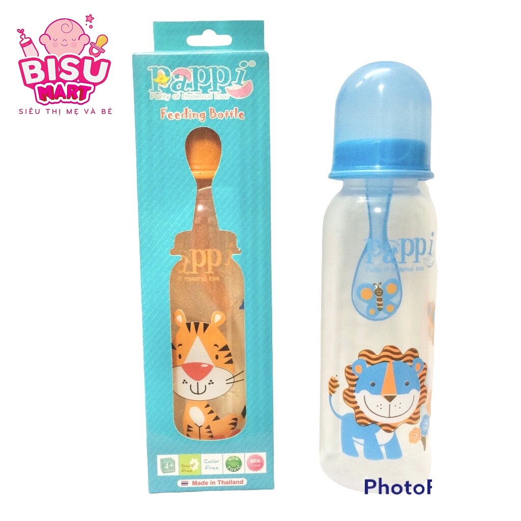 Bình tập ăn, bình sữa PAPPI Thailand 240ml