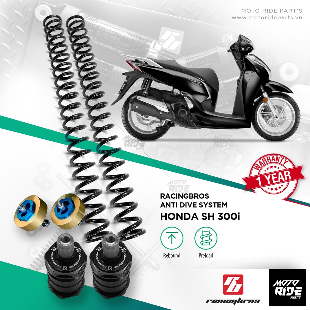 RACINGBROS KIT PHUỘC TRƯỚC ANTI DIVE HONDA SH300i