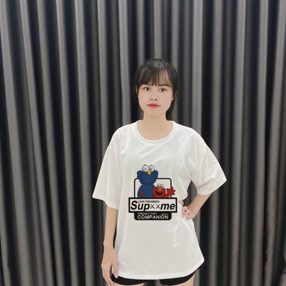 Áo Thun Tay Lỡ In Nhiệt Kaws Supxxme  Unisex  Cao Cấp Nam Nữ - ATIN49 | BigBuy360 - bigbuy360.vn