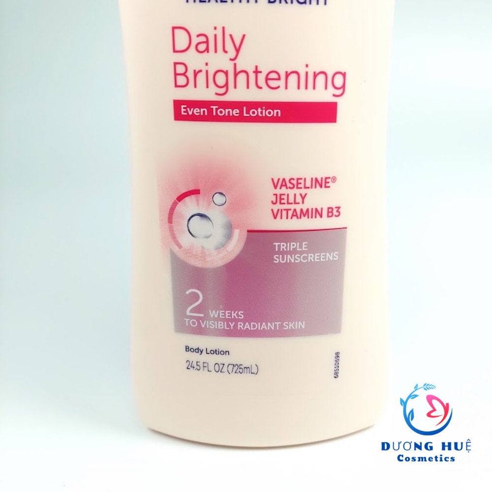 Dưỡng thể Vaseline Healthy White UV Lightening 725ml (Chính Hãng)