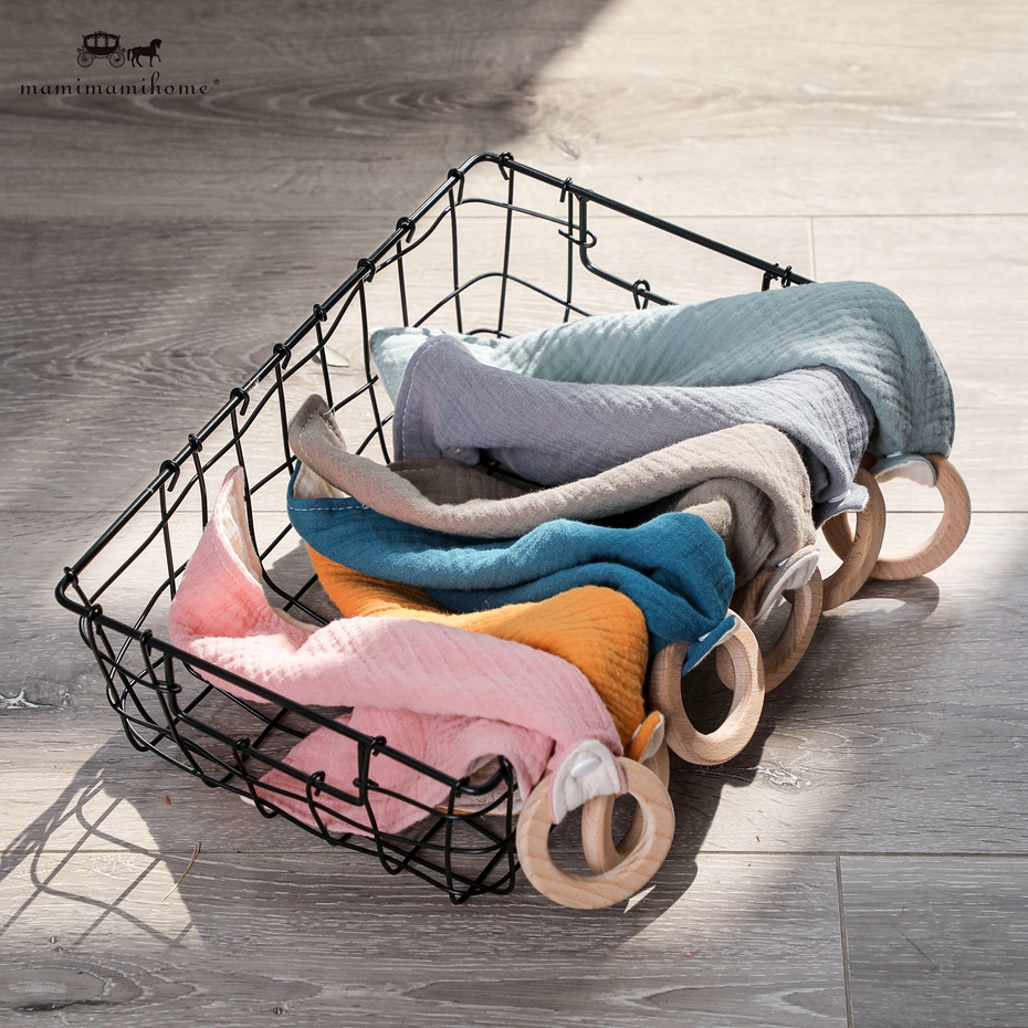 Khăn lau MAMIMAMIHOME vải cotton nguyên chất dễ treo dành cho em bé