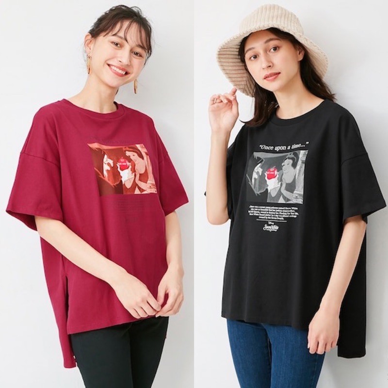 Áo phông nữ dáng dài oversize nàng Bạch Tuyết và 7 chú lùn thời trang, cá tính của GU - Nhật