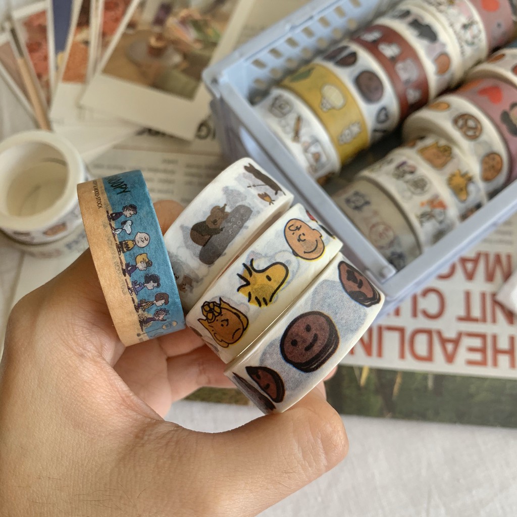 [Mã LIFEB04ALL giảm 10% tối đa 15K đơn 0Đ] WASHI TAPE HỌA TIẾT HOẠT HÌNH VÀ SNOOPY DỄ THƯƠNG (ảnh thật) - Tiệm nhà Chun