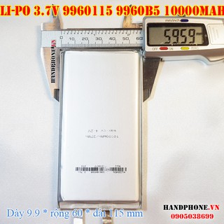 Pin Li-Po 3.7V 9960115 9960B5 10000mAh (Lithium Polyme) cho Loa Bluetooth, Pin Dự Phòng, Máy Tính