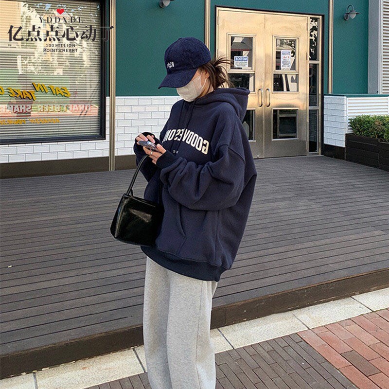 Hoodie Oversize Nam Nữ Dáng Rộng Unisex Chữ Good Mũ To Tay Bồng Uzzlang Basic