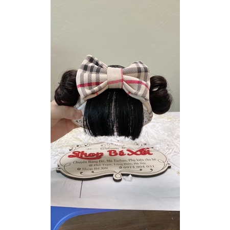 Băng đô tóc giả bé gái, turban tóc giả bé gái