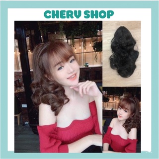 Tóc giả ngoặm xoăn ngắn ❤️ freeship 💄 tóc giả ngoặm ngắn n52