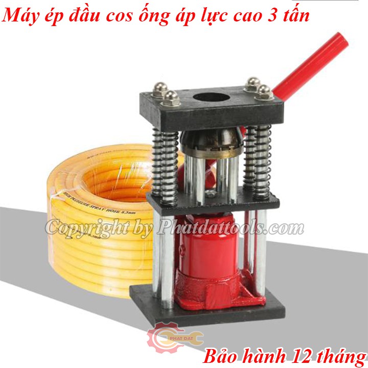 Máy ép đầu cos thủy lực ống dây cao áp 3 tấn-Ép dây rửa xe đầu rời,dây hơi,dây thủy lực