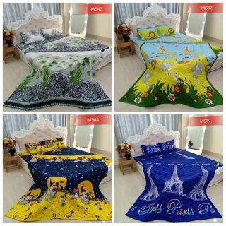 Set chăn ga gối poly cotton ( chăn chần )