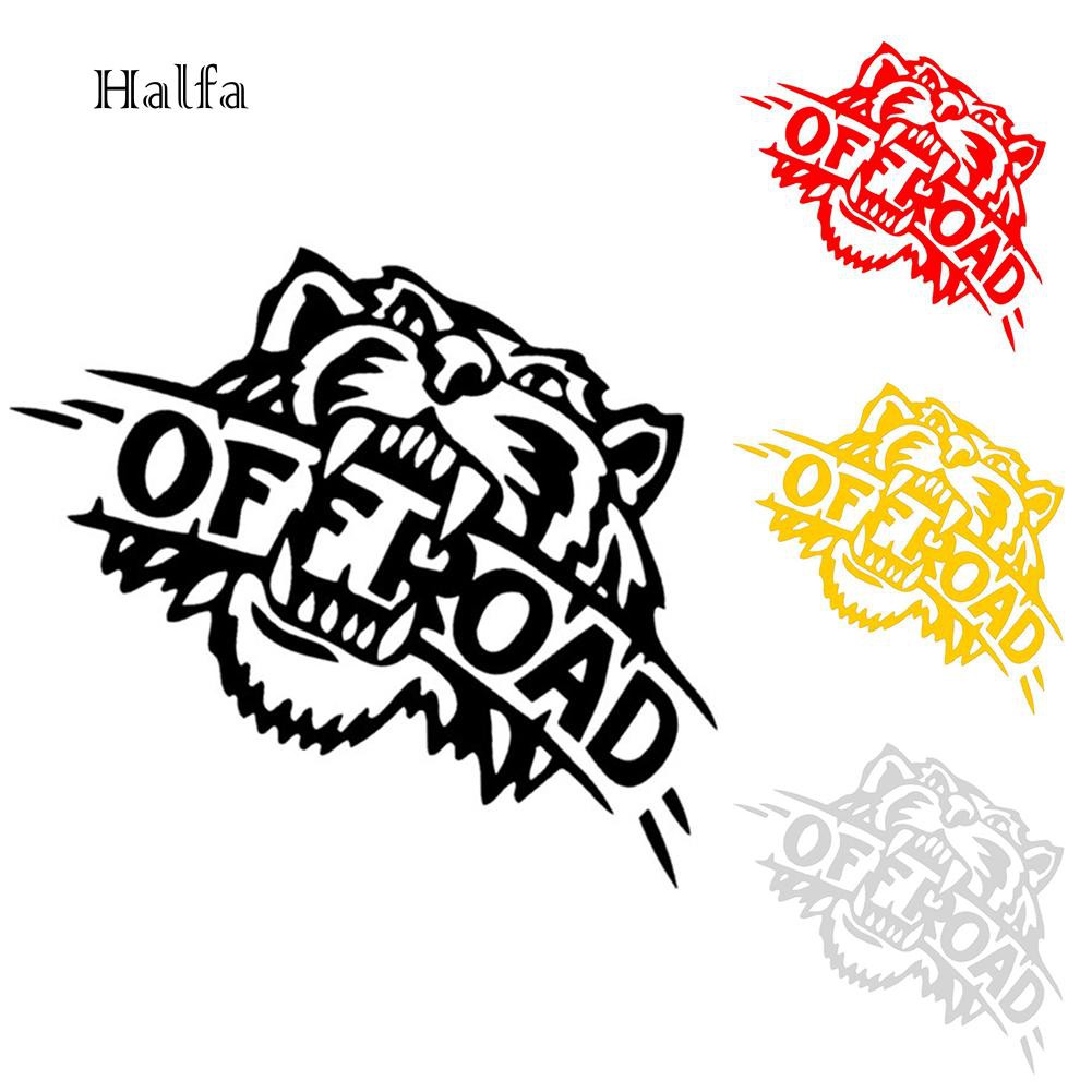 Hl Bộ Dụng Cụ Vẽ Tranh Nghệ Thuật☆Miếng Dán Trang Trí Xe Hơi Tự Dính Phản Quang In Chữ Tiger OFF ROAD Cá Tính