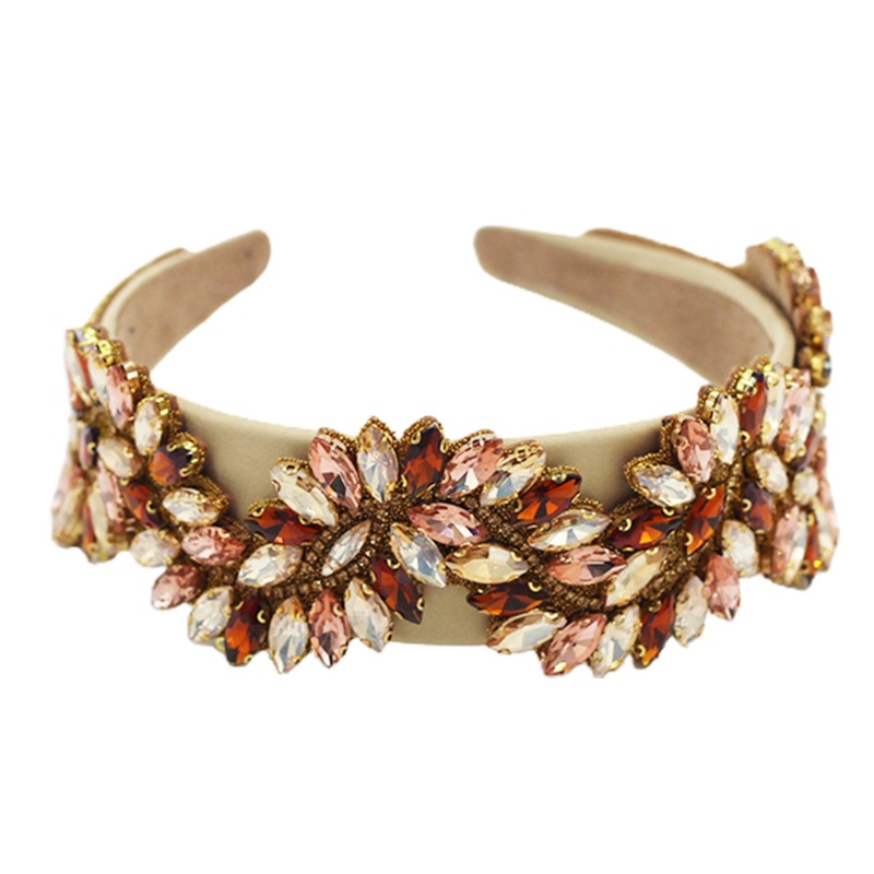 Băng Đô Đính Đá Pha Lê Nhiều Màu Hình Chữ S Phong Cách Baroque Phương Tây Sang Trọng Dành Cho Nữ