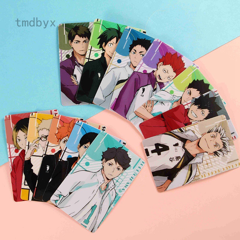 Thẻ Card Bo Góc Nhân Vật Anime Haikyuu - Giấy C300 Cứng Cáp - Màng Cán Sần Xịn