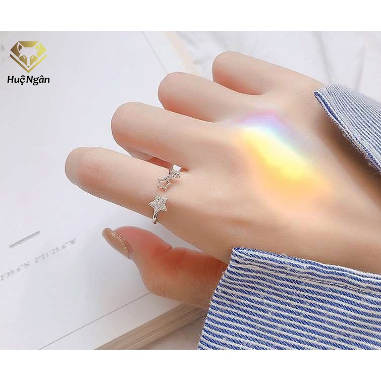 Nhẫn bạc Ý 925 Huệ Ngân - Ngôi sao may mắn RR1236