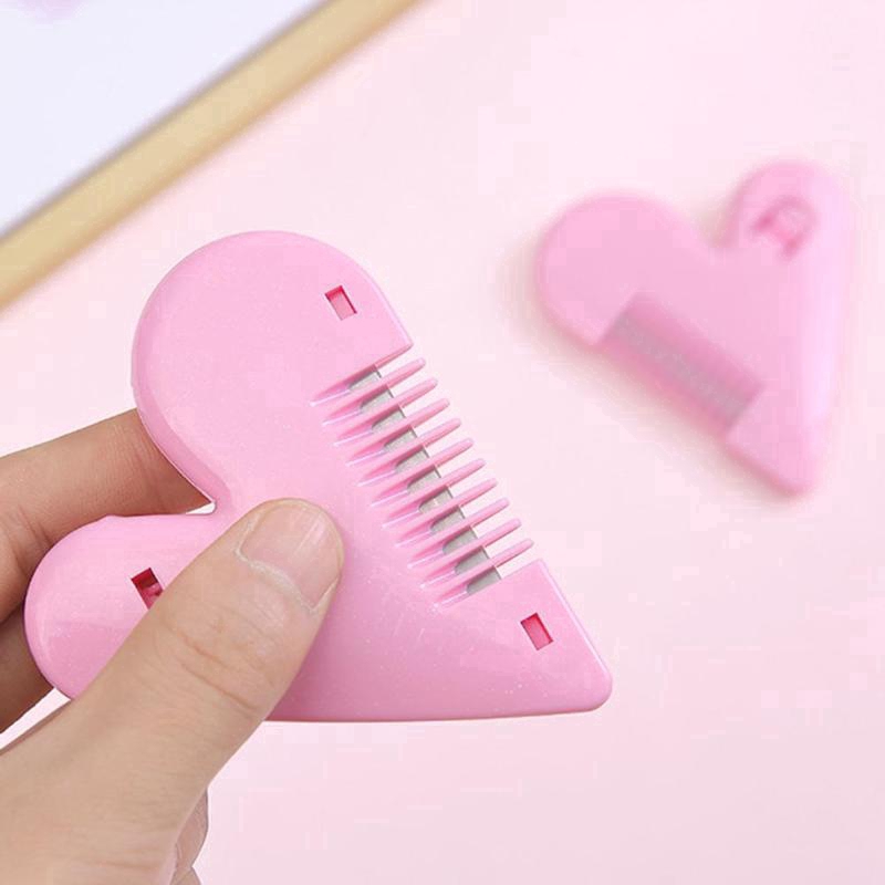 [Hàng mới về] Lược chải hình trái tim bằng nhựa ABS và thép không gỉ chất lượng cao tiện lợi