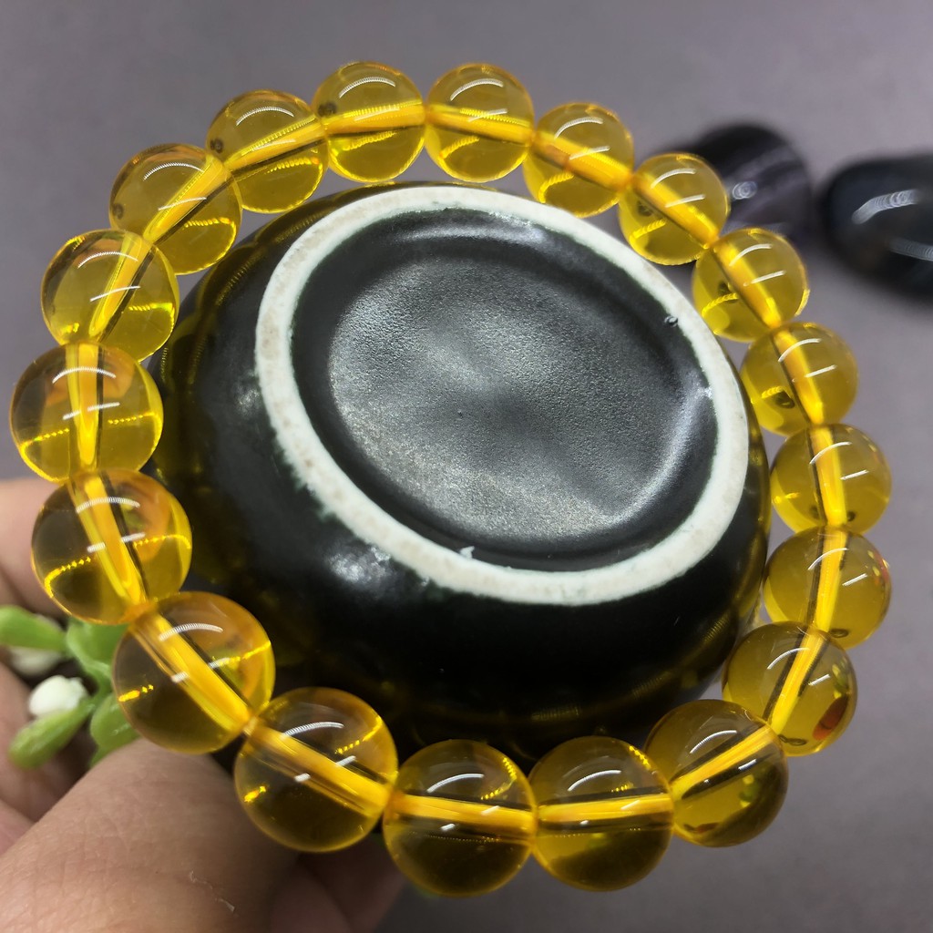 Vòng Tay Chuỗi Hạt Pha Lê Vàng 6 / 8 / 10 / 12mm