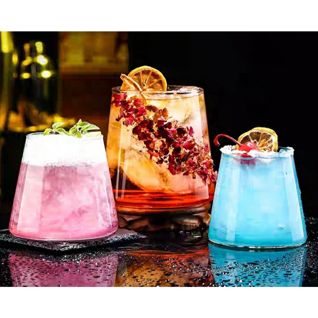 Ly thủy tinh dáng bầu💥 ko đáy💥 380ml - 470ml (Thủy tinh chịu nhiệt Borosilicat)