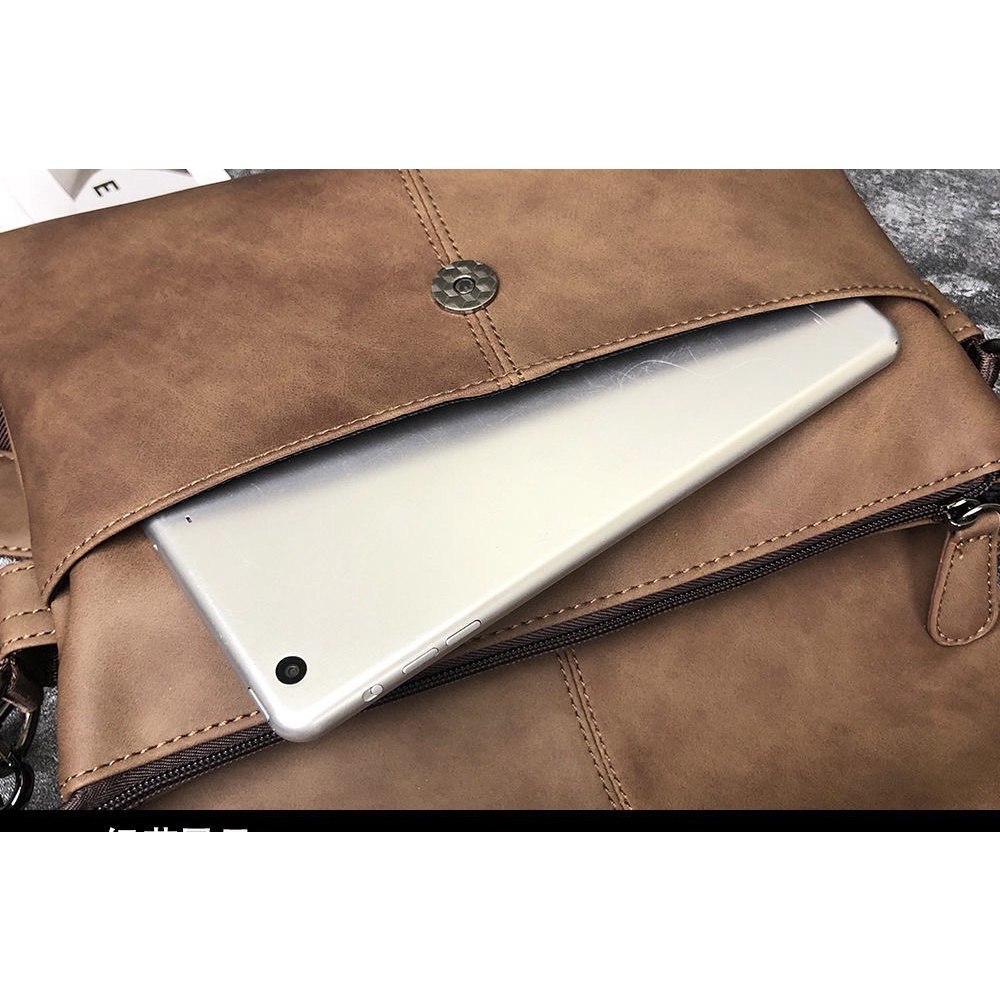 Túi đeo chéo da bò chữ nhật túi xách nam đen da bò trơn cặp đựng tài liệu