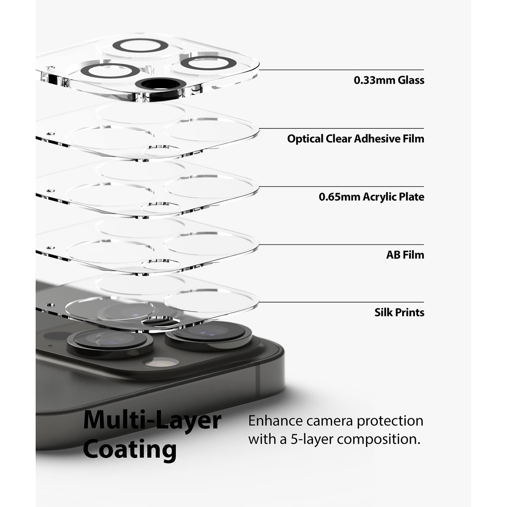 Dán bảo vệ Camera Full Cover Glass Ringke iPhone 15 Pro Max / 15 Pro / 15 Plus / 15 / 14 Pro Max / 14 Pro / 14 Plus / 14
