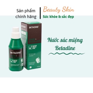 Nước Súc Họng Betadine Gargle & Mouth Wash Diệt Khuẩn Răng Miệng 125ml