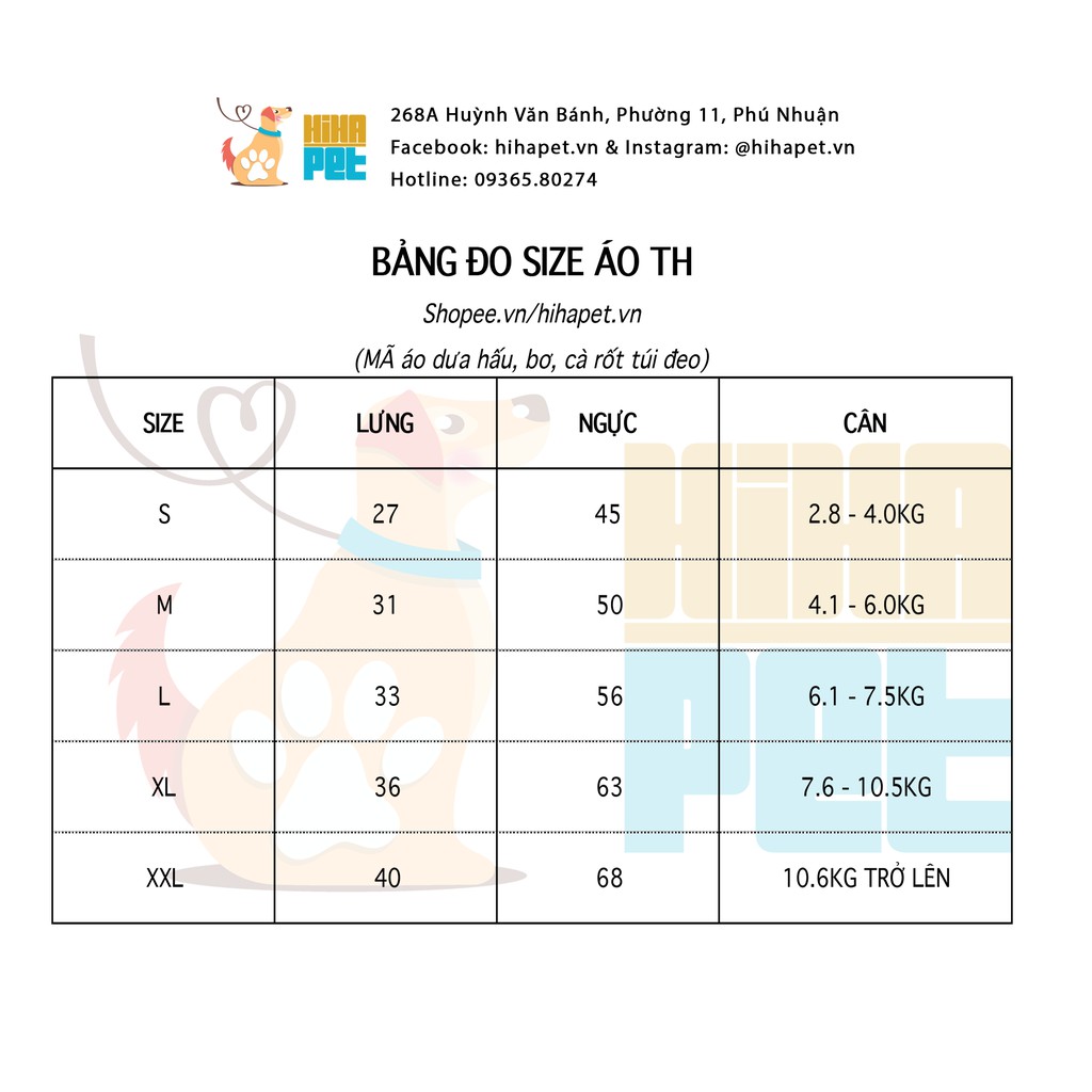 Áo thun mùa hè chó mèo mát mẻ dễ thương Pug, Pull, Poodle mặc quần áo thú cưng hình trái cây có túi đeo Hihapet