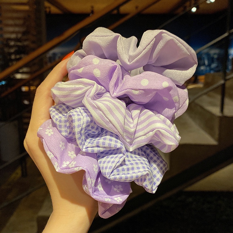 Scrunchies cột tóc, buộc tóc tím hottrend