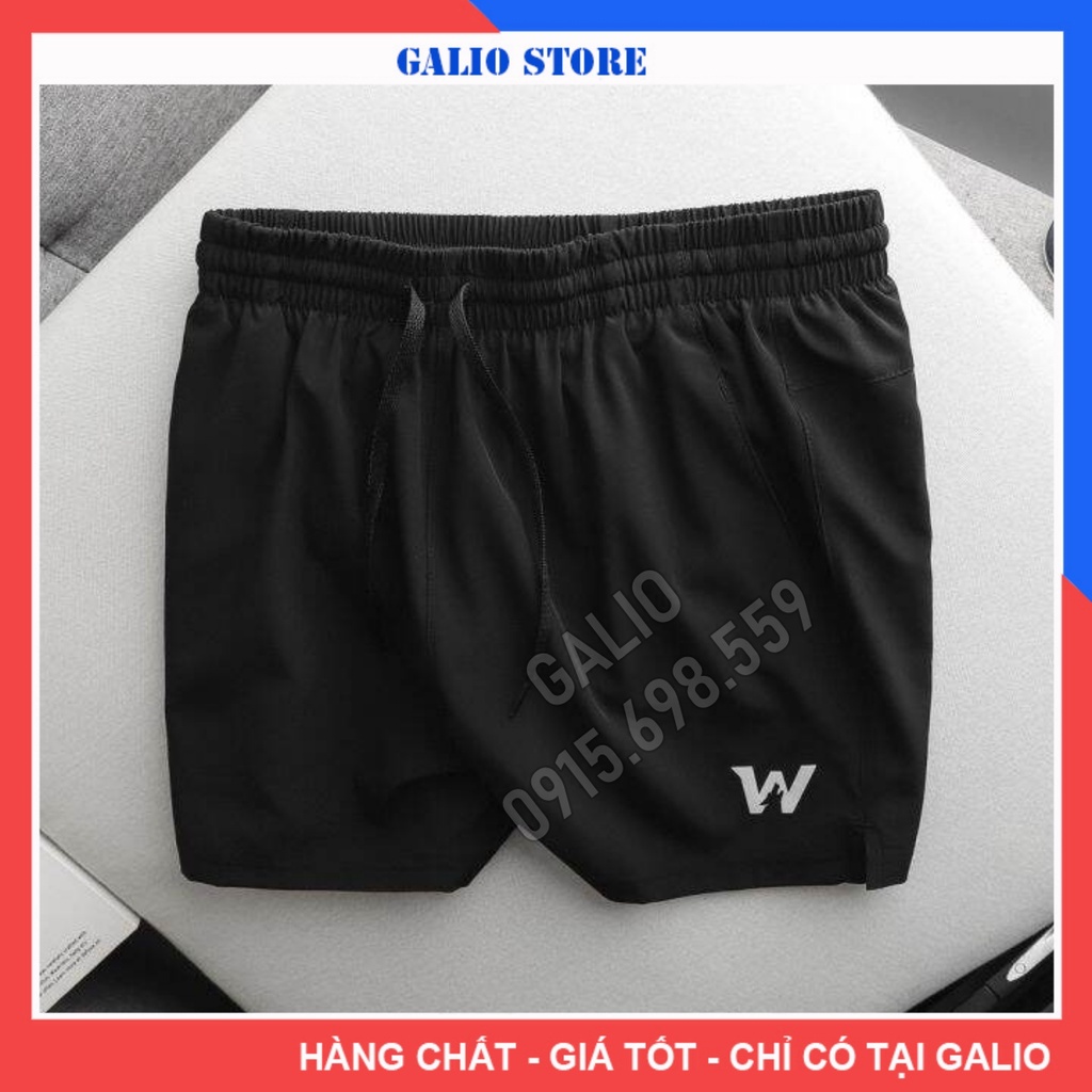 Quần short nam thể thao cao cấp GALIO vải gió mềm mát mặc nhà thoải mái W