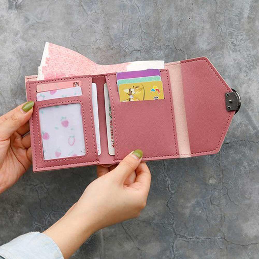 UUMIR Ví Da Ngắn Đựng Tiền Có Vòng Khóa Thời Trang