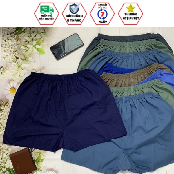 Quần đùi vải kate đáy tam giác cho cho người trung niên.người lớn tuổi,chât liệu mền min,Có Túi Hai Bêm Hong'