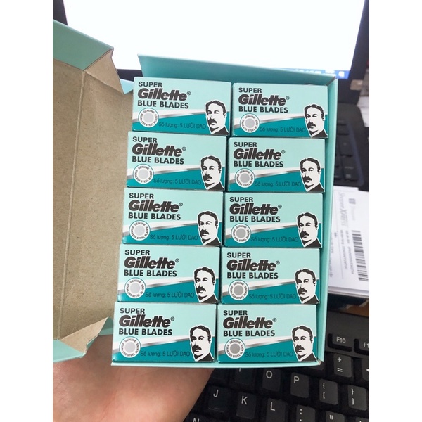 Dao cạo lông mặt - Dao lam cạo râu Gillette hộp 200 lưỡi