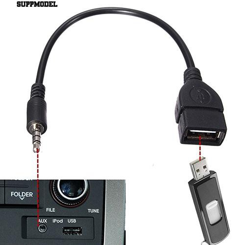 Dây cáp chuyển đổi giắc cắm âm thanh aux 3.5mm sang đầu cắm USB 2.0 Type A